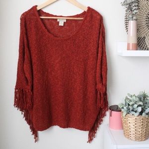 Lucky Brand Burnt Orange Poncho